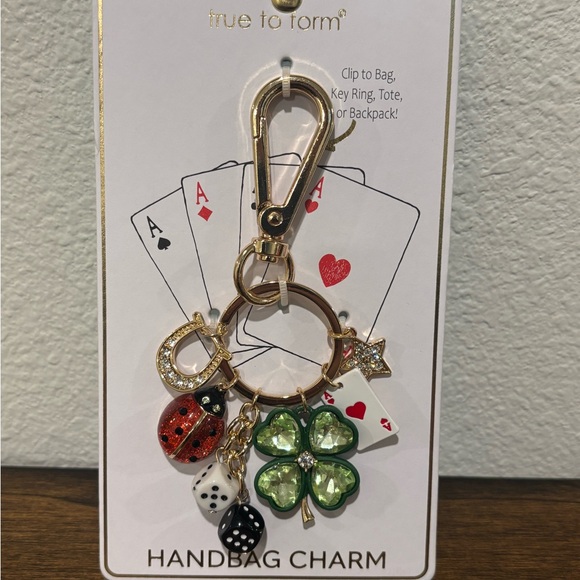 True To Form Handbags - True to Form Gold and Green Handbag Charm